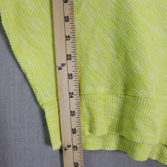 Anthropologie Waffle Knit Long Sleeve Top Drop Shoulder Asymmetrical Hem Tee M - Picture 12 of 12